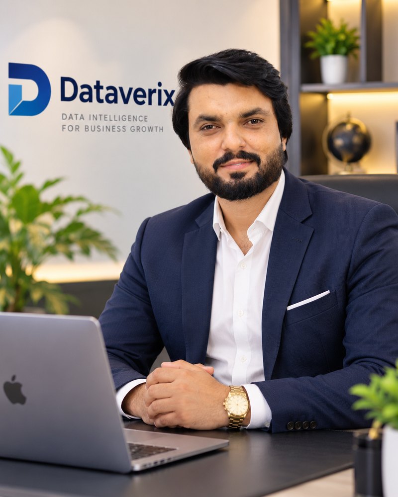 Farrukh R., founder of Dataverix, at his desk